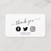 QR code dank u korting Social media Informatiekaartje (Voorkant)