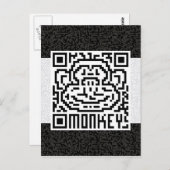 QR-code de aap Briefkaart (Voorkant / Achterkant)