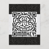QR-code de aap Briefkaart (Voorkant)
