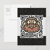 QR Code de Aap Briefkaart (Voorkant / Achterkant)
