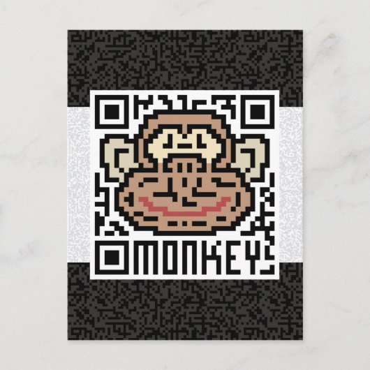 QR Code de Aap Briefkaart (Voorkant)
