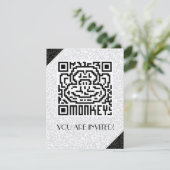 QR-code de aap Kaart (Staand voorkant)