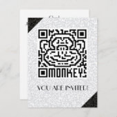QR-code de aap Kaart (Voorkant / Achterkant)
