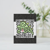 QR-code de draak Briefkaart (Staand voorkant)
