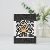 QR Code de Hond Briefkaart (Staand voorkant)