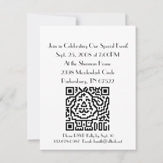 QR-code de hond Kaart (Achterkant)