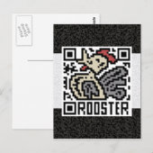 QR-code de Rooster Briefkaart (Voorkant / Achterkant)