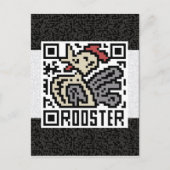 QR-code de Rooster Briefkaart (Voorkant)
