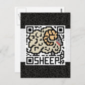 QR-code de schapen Briefkaart (Voorkant / Achterkant)