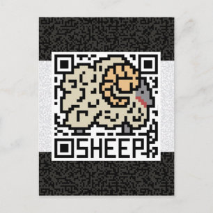 QR-code de schapen Briefkaart