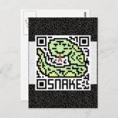 QR-code de slang Briefkaart (Voorkant / Achterkant)