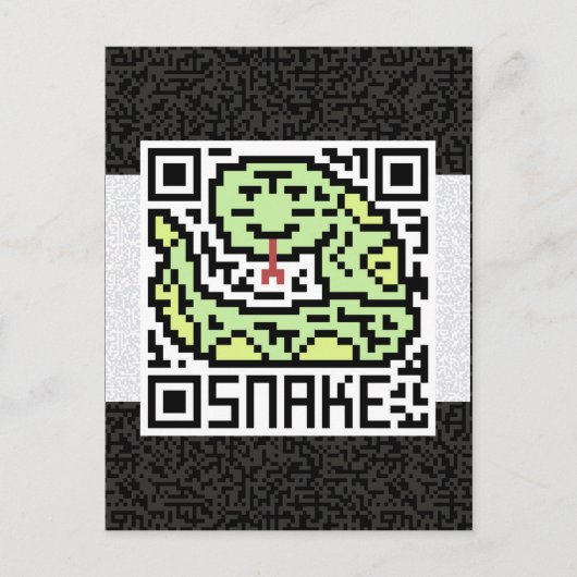 QR-code de slang Briefkaart (Voorkant)