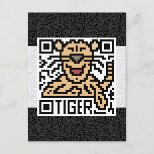 QR-code de tijger Briefkaart