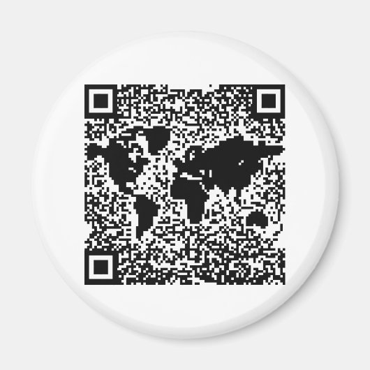 QR-code - De wereld Magneet (Voorkant)