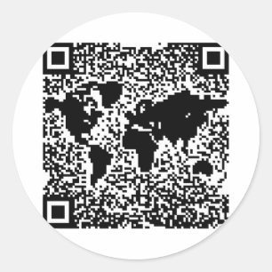 QR-code - De wereld Ronde Sticker