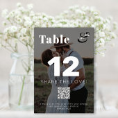 QR CODE deel de liefde moderne foto bruiloft Kaart