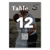 QR CODE deel de liefde moderne foto bruiloft Kaart (Voorkant)