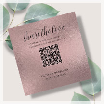 QR-code Deel de Roos Gold Enclosure van Liefde