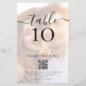 QR-code Deel het nummer van de liefdesfoto-weddens (Achterkant)