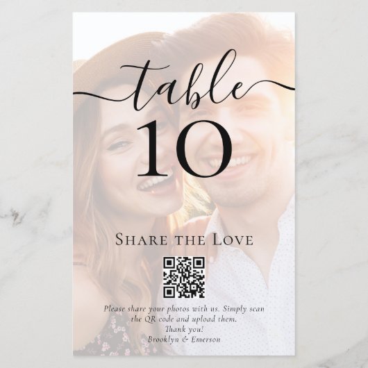 QR-code Deel het nummer van de liefdesfoto-weddens (Achterkant)