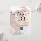 QR-code Deel het nummer van de liefdesfoto-weddens Kaart (Voorkant / Achterkant in situ)