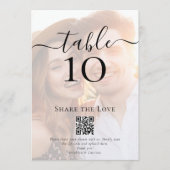 QR-code Deel het nummer van de liefdesfoto-weddens Kaart (Voorkant)