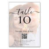 QR-code Deel het nummer van de liefdesfoto-weddens Kaart (Achterkant)