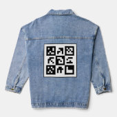 qr-code denim jacket (Achterkant)