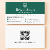 QR Code Dentist & Orthodontics Office Braces Logo Visitekaartje
