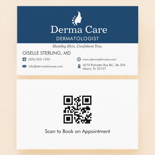 QR Code Dermatoloog Huidartsenpraktijk Visitekaartje