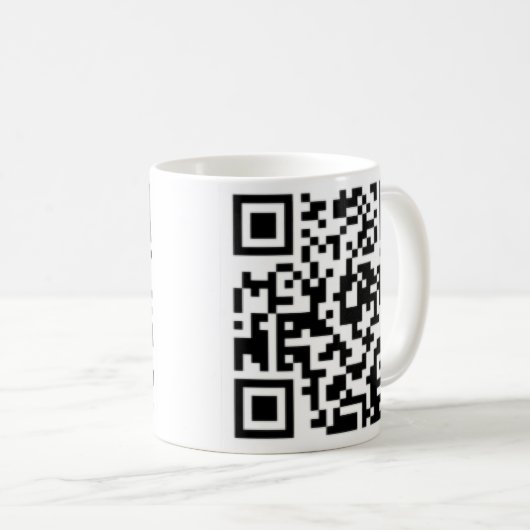QR-code Design Coffee Cup - Beste op zwart of lich Koffiemok (Voorkant rechts)
