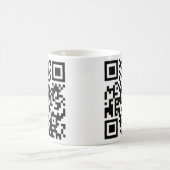 QR-code Design Coffee Cup - Beste op zwart of lich Koffiemok (Center)