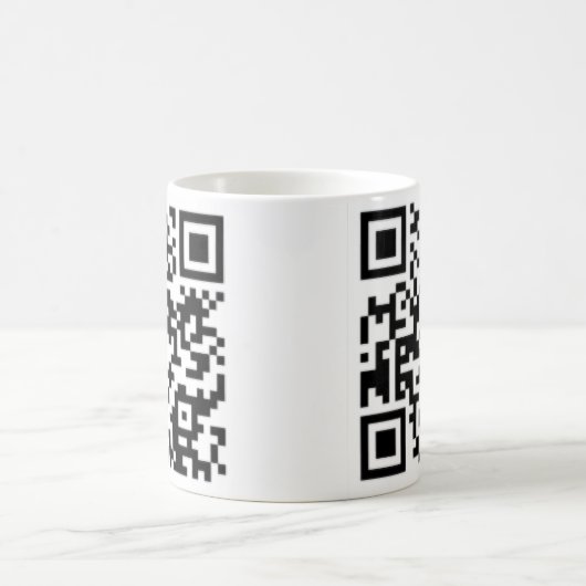 QR-code Design Coffee Cup - Beste op zwart of lich Koffiemok (Center)