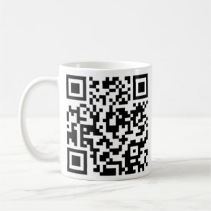 QR-code Design Coffee Cup - Beste op zwart of lich Koffiemok