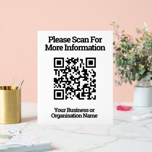 QR Code Design information Acryl Bord (Huwelijk)