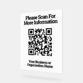 QR Code Design information Acryl Bord (Hoek)