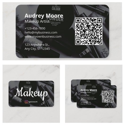 QR Code Design Make-up Artiest Visitekaartje
