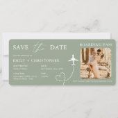 QR Code Destination Wedding Boarding Pass  (Voorkant)