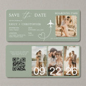 QR Code Destination Wedding Boarding Pass