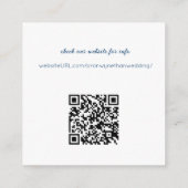 QR-code Details Sandy Beach Bruiloft Informatiekaartje (Achterkant)