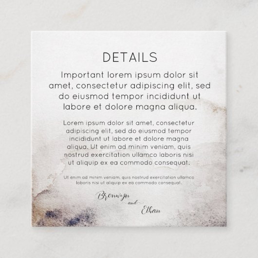 QR-code Details Seashell Sandy Beach Informatiekaartje (Voorkant)