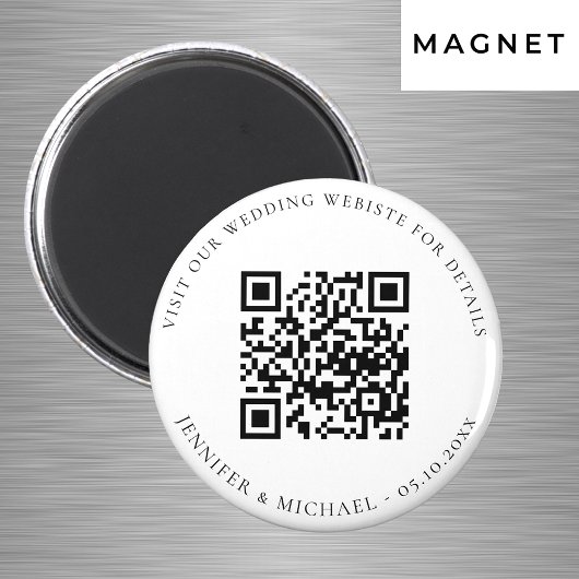 QR-code details trouwwebsite RSVP Magneet