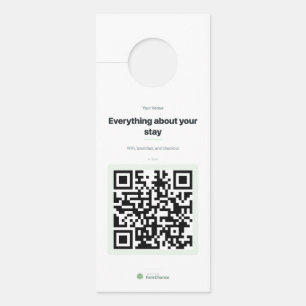 QR-code deurhanger voor hotels en gastenkamers