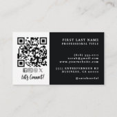 QR Code | Diamant + Opal Luxe High End | Visitekaartje (Achterkant)