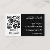 QR Code | Diamant + Opal Luxe High End | Visitekaartje (Achterkant)
