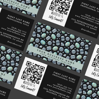 QR Code | Diamant + Opal Luxe High End | Visitekaartje