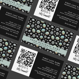 QR Code | Diamant + Opal Luxe High End | Visitekaartje