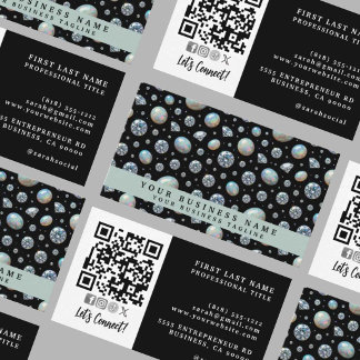 QR Code | Diamant + Opal Luxe High End | Visitekaartje