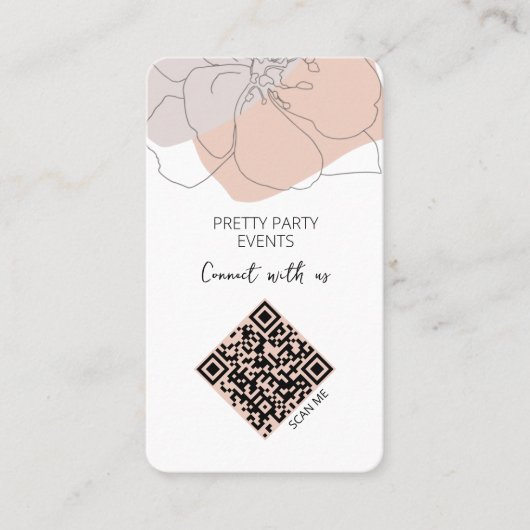 QR-code die verbinding maakt met ons minimalistisc Visitekaartje (Voorkant)