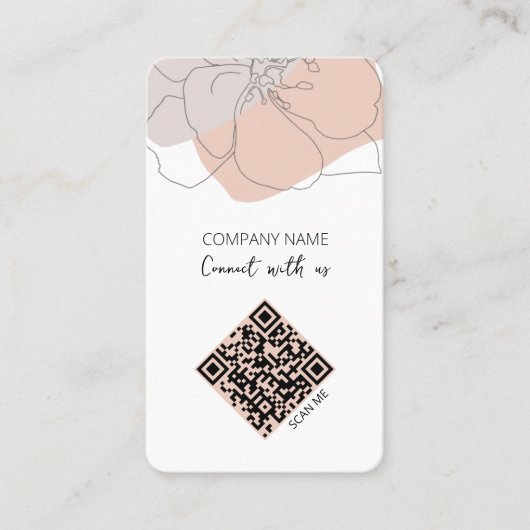 QR-code die verbinding maakt met ons minimalistisc Visitekaartje (Voorkant)